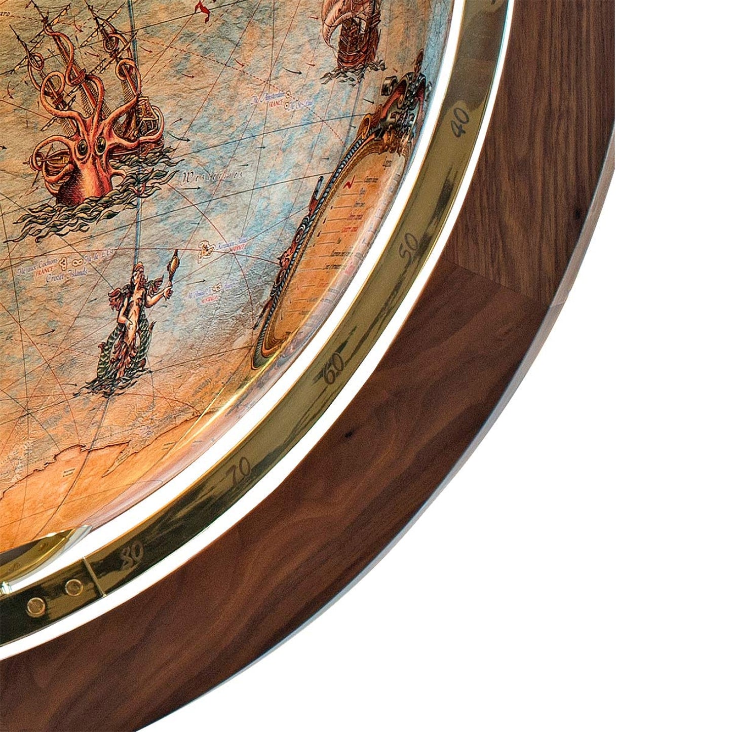 Globe lumineux Columbus Magnum Imperial, vintage, D 100 cm, H 140 cm, chaises en bois