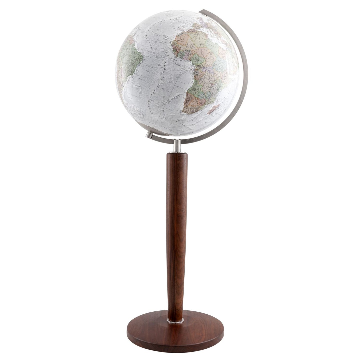 Columbus DUO ALBA globe sur pied Khan D 51 cm verre cristal et socle noyer