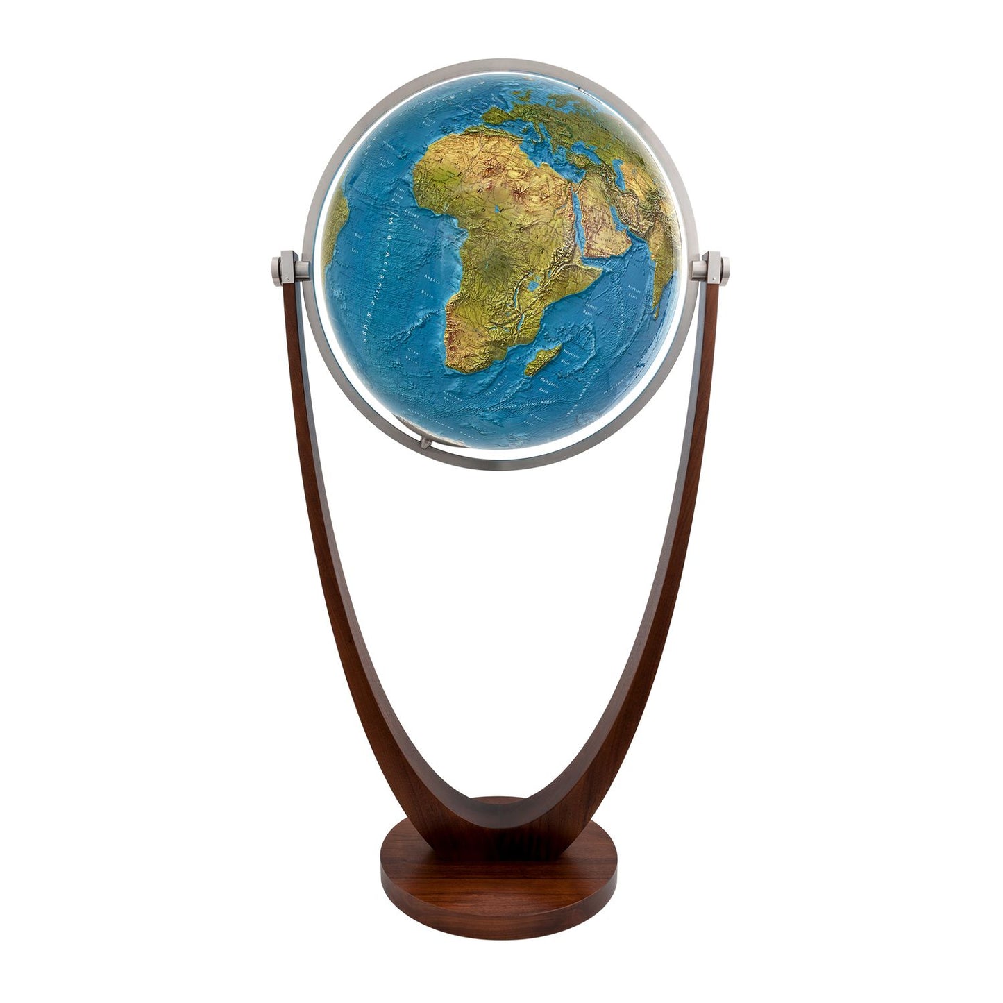 Globe terrestre sur pied Columbus Harmonie D 60 cm verre acrylique et base fourche, différentes variantes