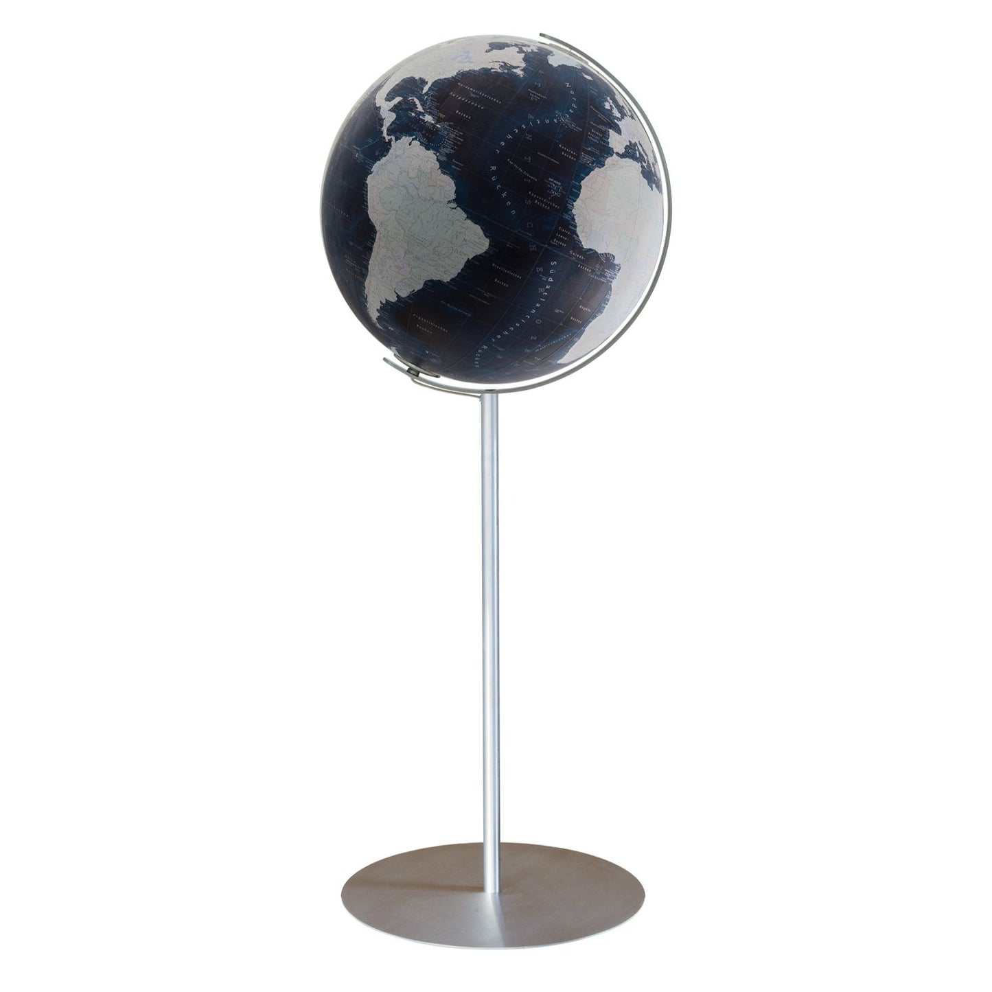 Globe sur pied Columbus BLACK SERIES Regent D 60 cm verre acrylique et acier inoxydable