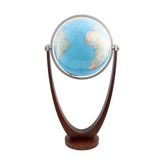 Globe sur pied Columbus Magnum DUO D 77 cm PE et base fourche noyer