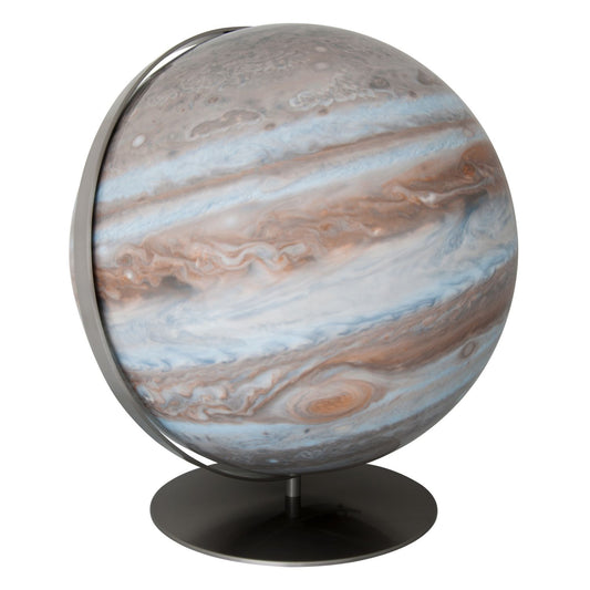 Globe illuminé Columbus Jupiter D 40 cm Globe planétaire, laminé à la main, acier inoxydable