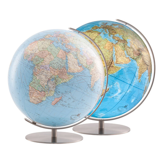 Globe lumineux Columbus DUO compatible OID D 34 cm, image de carte en anglais