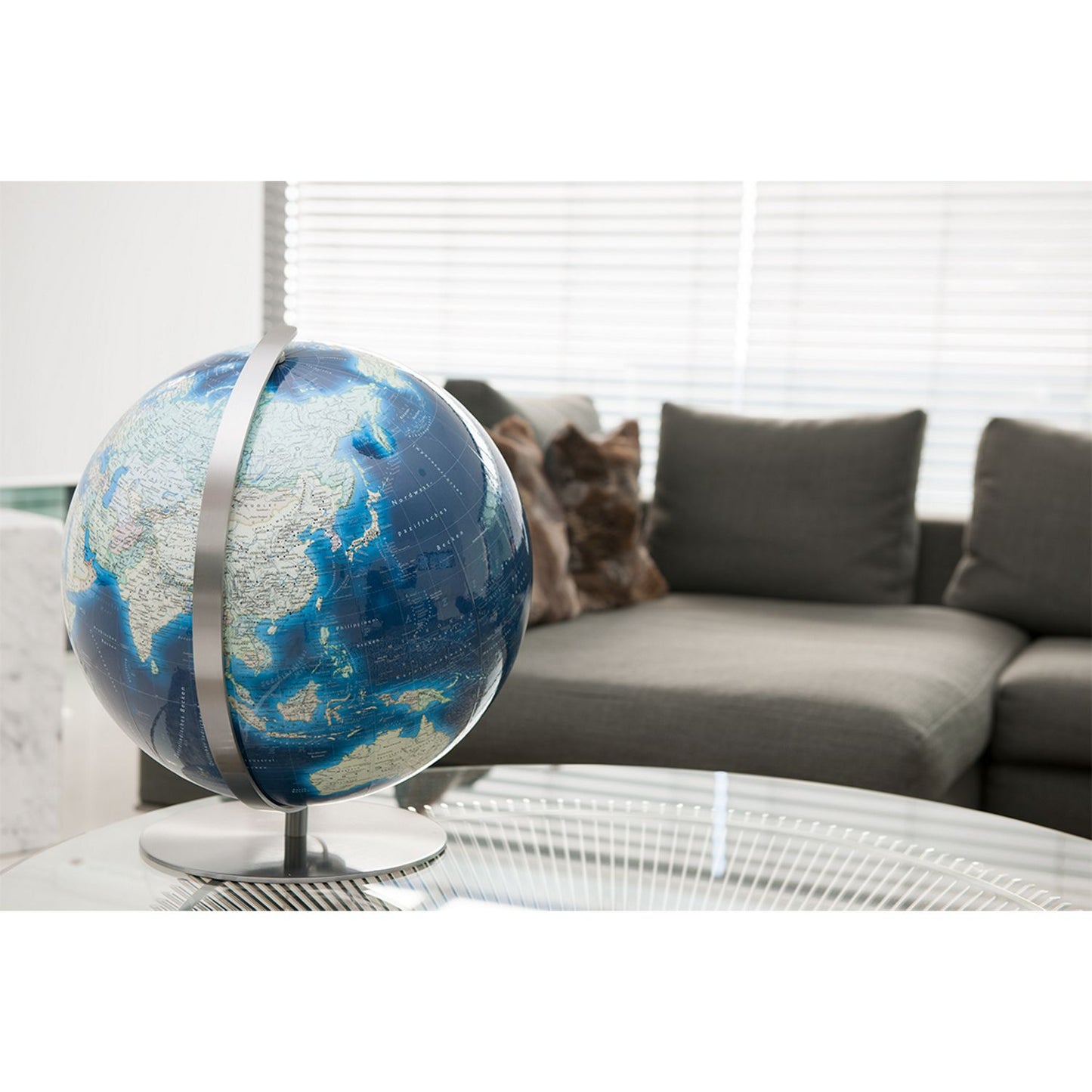 Globe lumineux Columbus DUO AZZURRO D 40 cm, carte française, diverses variantes