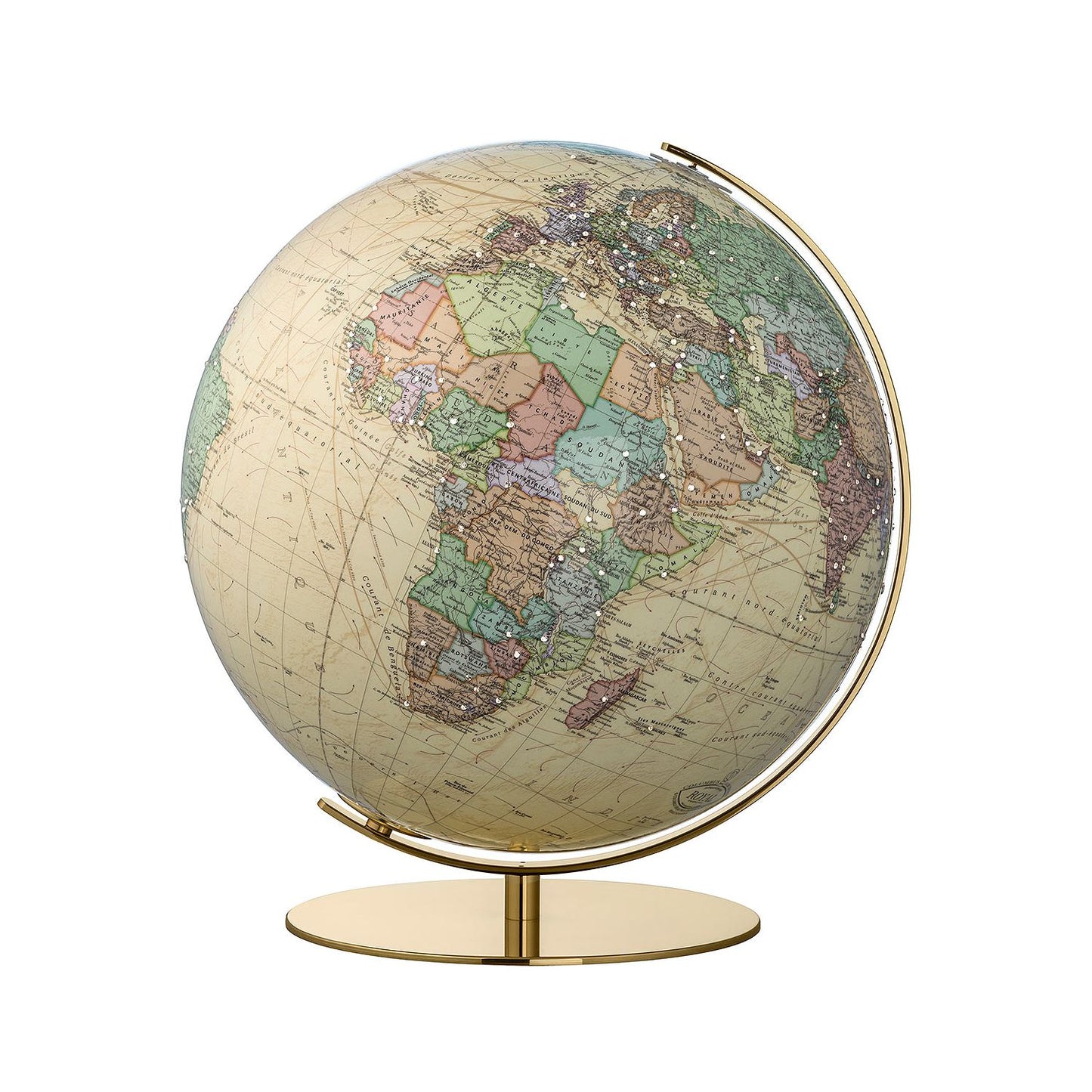 Globe lumineux Columbus SWAROVSKI D 40 cm verre acrylique, anglais, différentes variantes