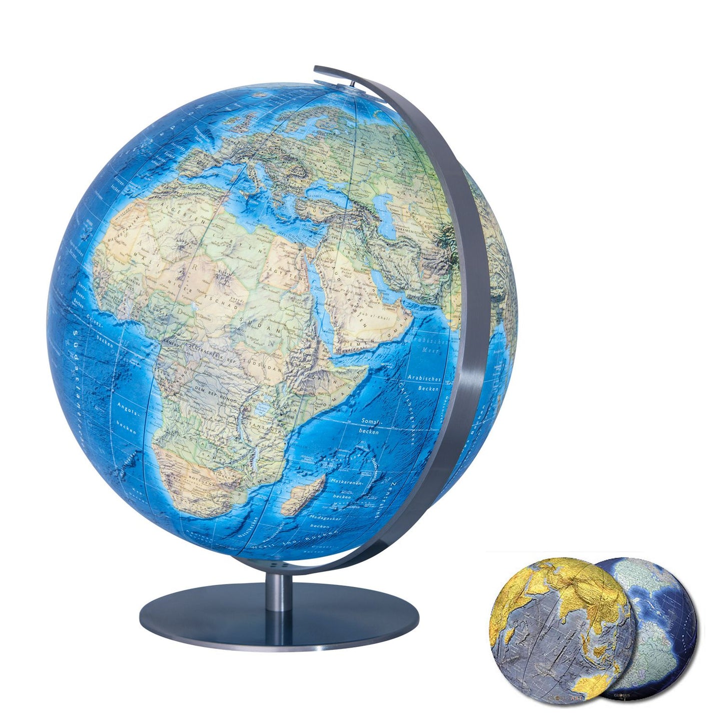 Globe de table Columbus D 51 cm verre acrylique, image de carte anglaise, différentes variantes