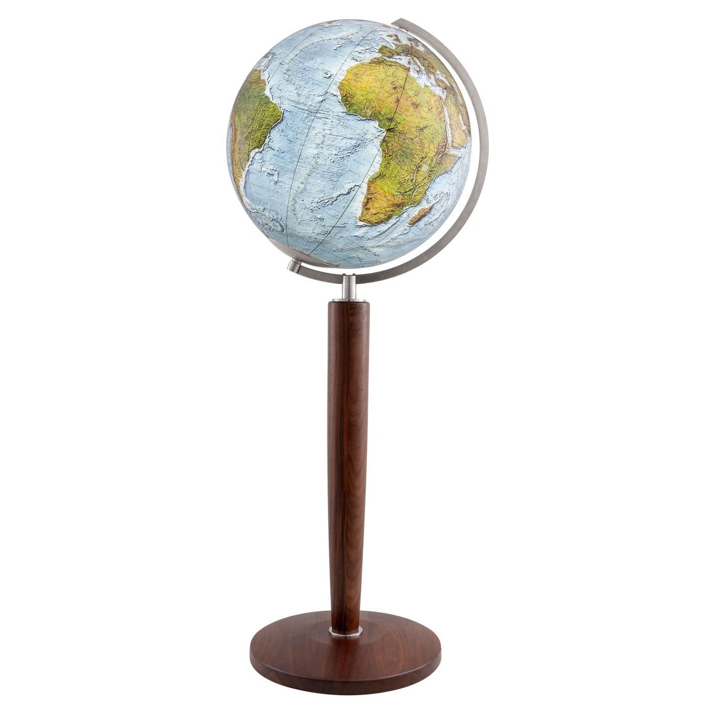 Columbus DUO ALBA globe sur pied Khan D 51 cm cristal verre et noyer, anglais
