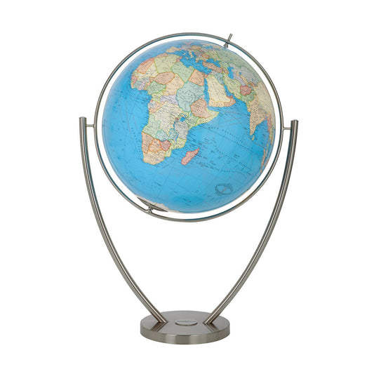 Globe sur pied Columbus Magnum DUO D 100 cm avec base à fourche, image de carte en anglais