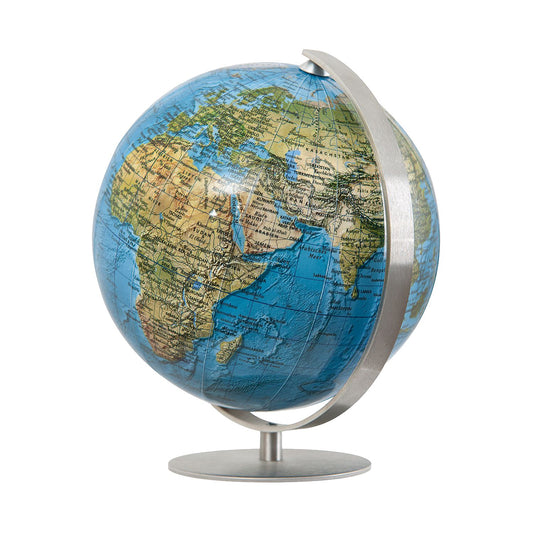 Mini globe Columbus DUORAMA D 12 cm, acier inoxydable, image de carte en anglais