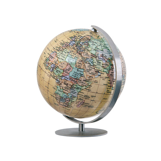 Mini globe Columbus Royal D 12 cm, acier inoxydable, image de carte en anglais