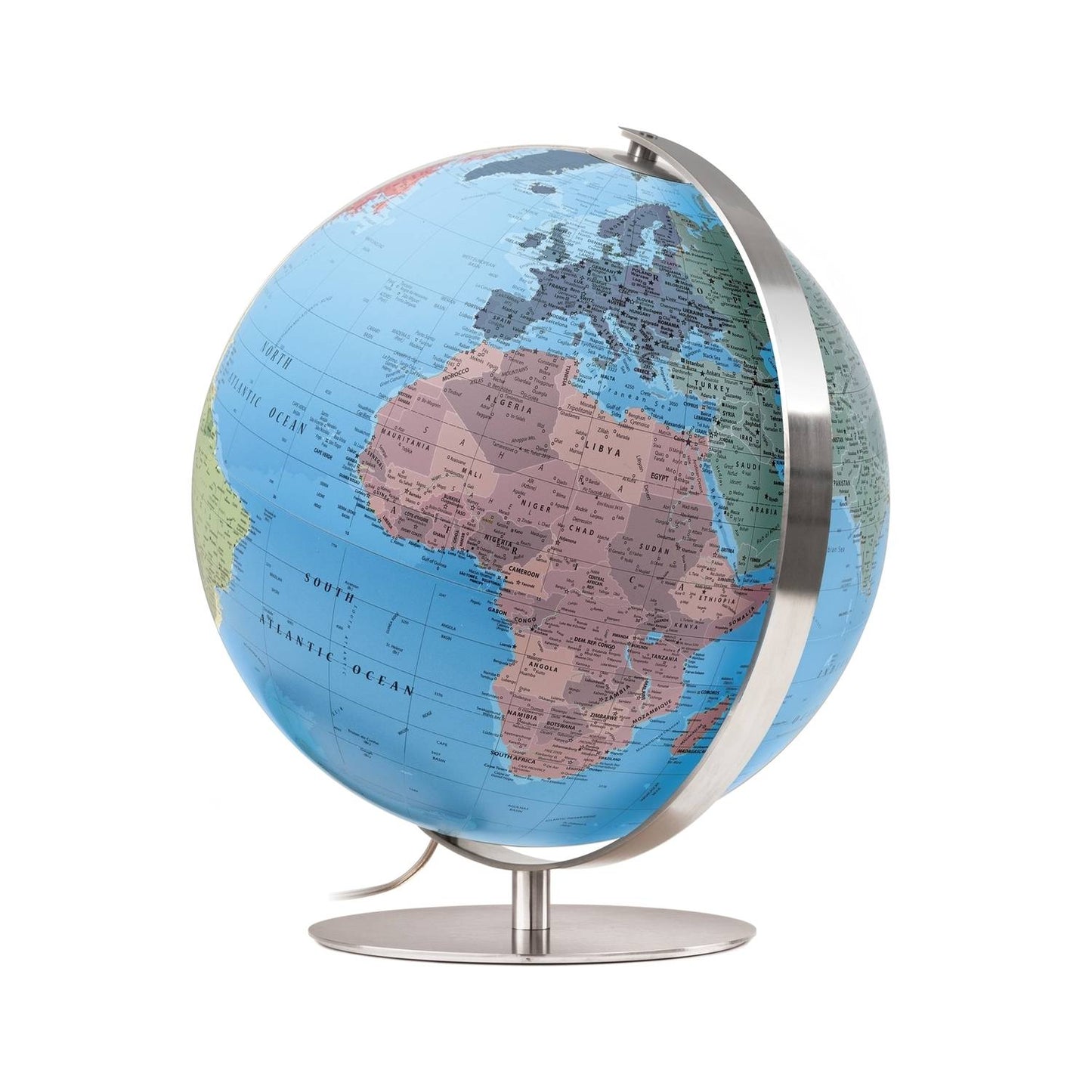 Globe lumineux Räthgloben, politiquement laminé à la main 37cm D 42cm H différentes variantes