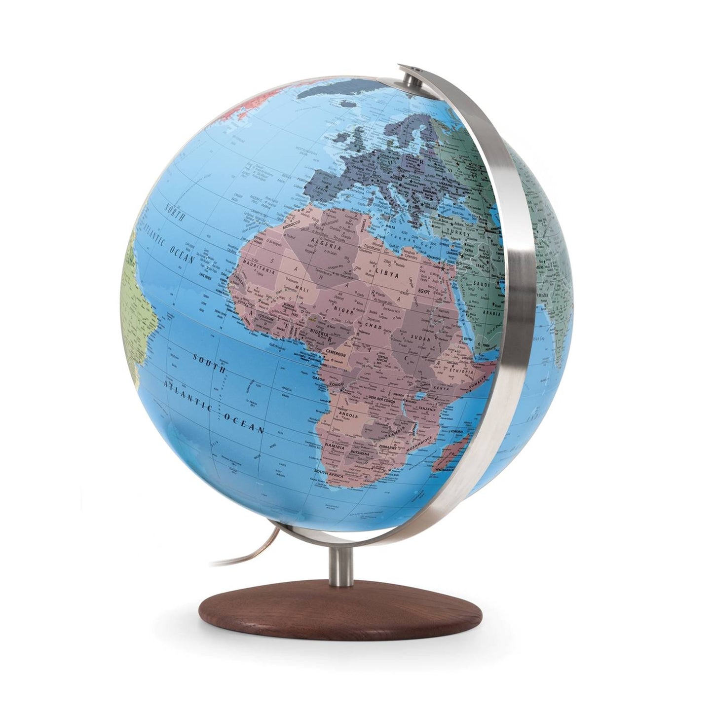 Globe lumineux Räthgloben, politiquement laminé à la main 37cm D 42cm H différentes variantes