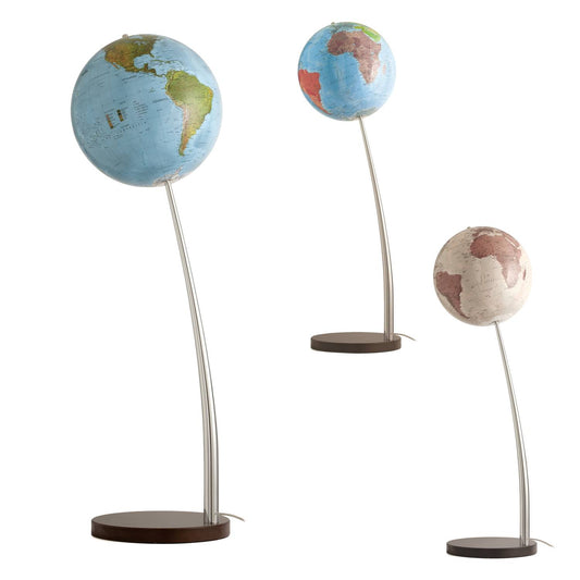 Globe lumineux sur pied Räthgloben, laminé à la main, 37cm D, 120cm H, différentes variantes