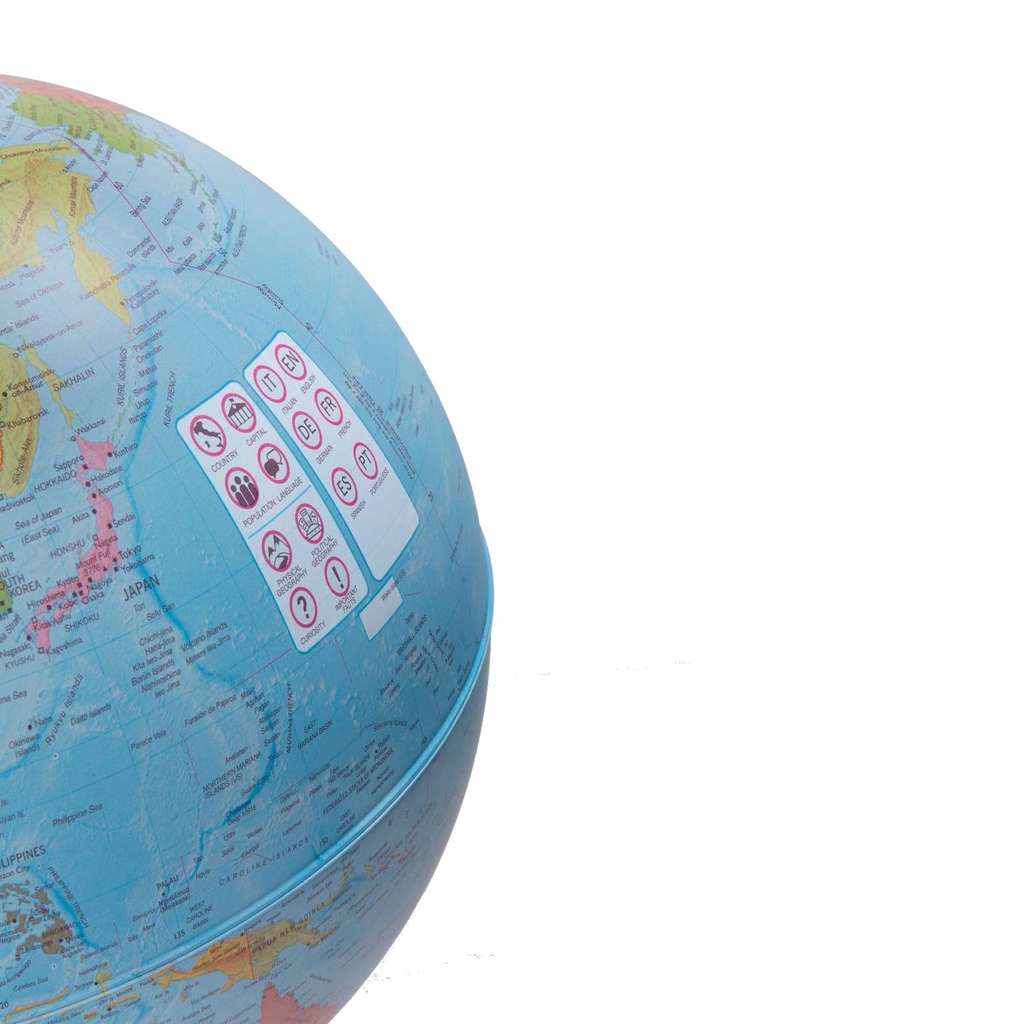 Räthgloben globe lumineux interactif Parlamondo, 30cm D 39cm H, avec stylo ting