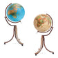 Räthgloben globe terrestre à double image 50cm D 106cm H, cadre en bois, différentes variantes