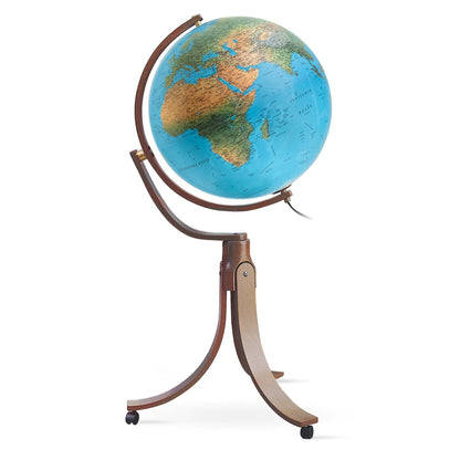 Räthgloben globe terrestre à double image 50cm D 106cm H, cadre en bois, différentes variantes