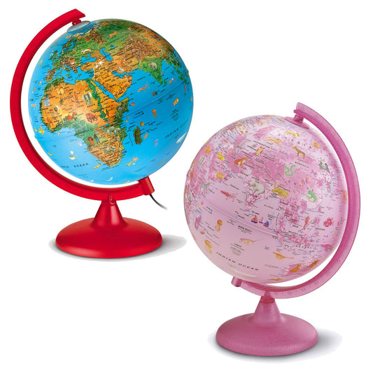 Globe lumineux pour enfants Räthgloben, 25cm D, 35cm H, différentes variantes