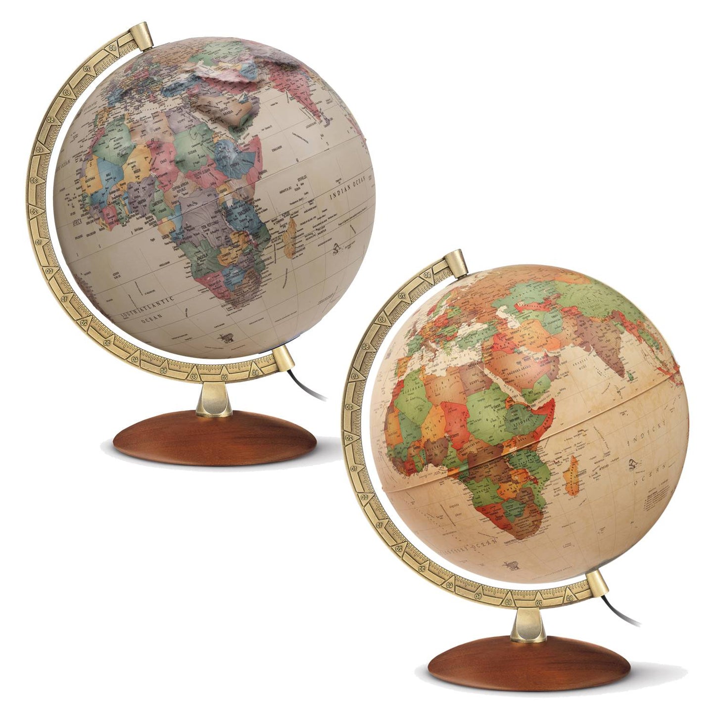 Globe lumineux de style antique Räthgloben, 30cm D, 39cm H, différentes variantes