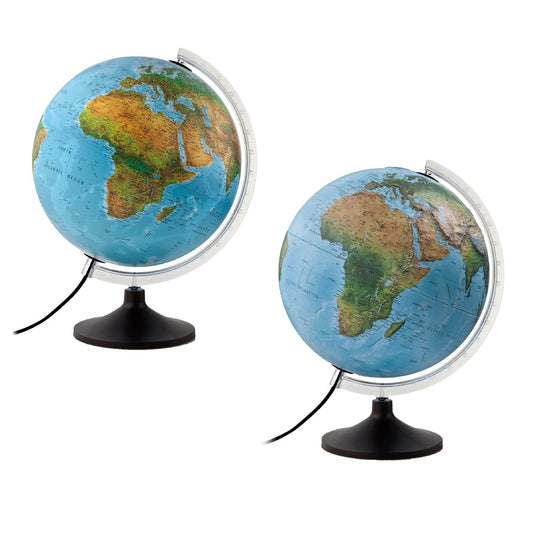 Atmosphère Solide globe lumineux double image 30 cm avec ou sans surface 3D