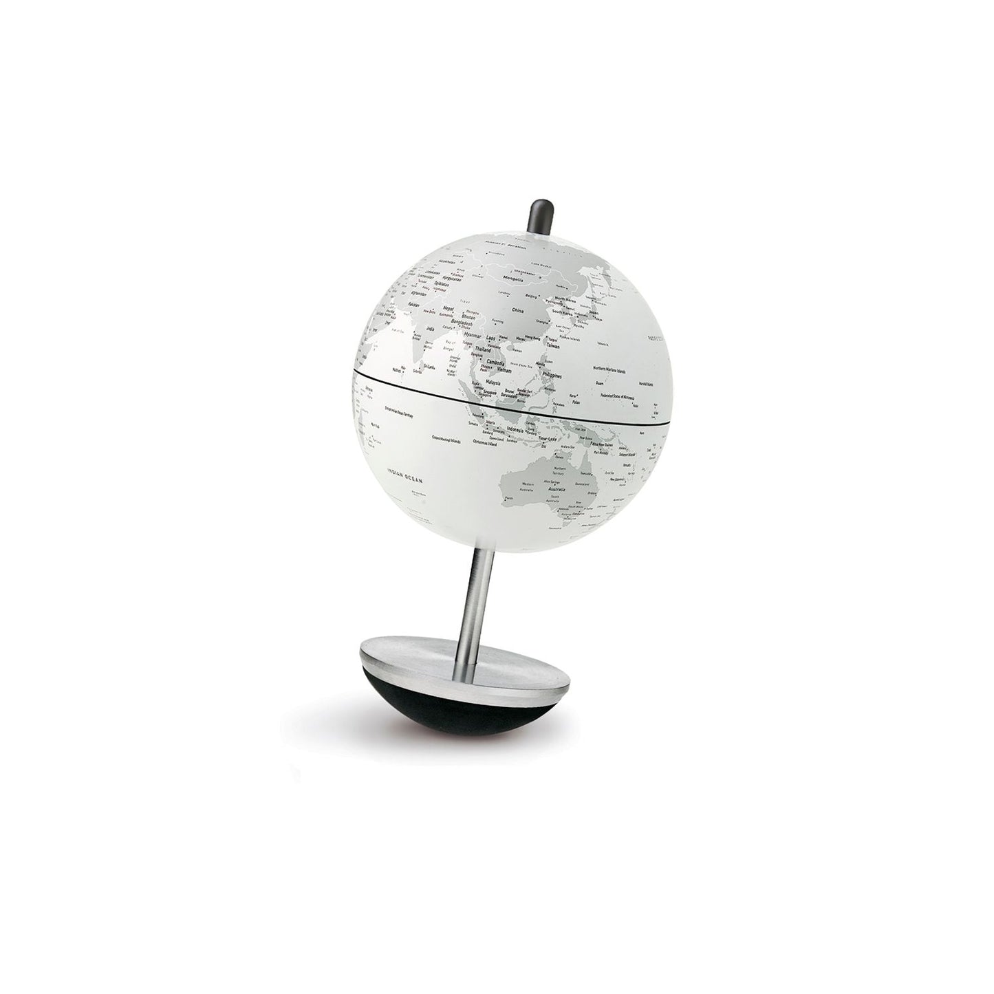 Atmosphere Mini Globe Swing D 11 cm H 19 cm avec globe blanc-gris