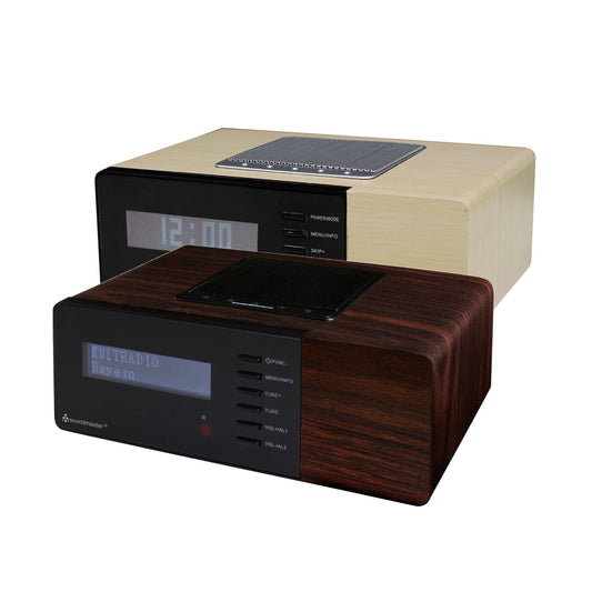 Radio-réveil Soundmaster UR180 DAB+/UKW PLL au design bois, différentes versions