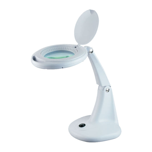Lampe loupe de table à LED avec 3 dioptries, 30 LED, 6 W et 560 lumens en blanc