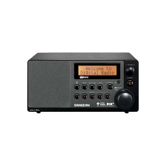 Radio de table Sangean DDR-31+ DAB+/FM RDS, boîtier en bois, écran LCD multifonction