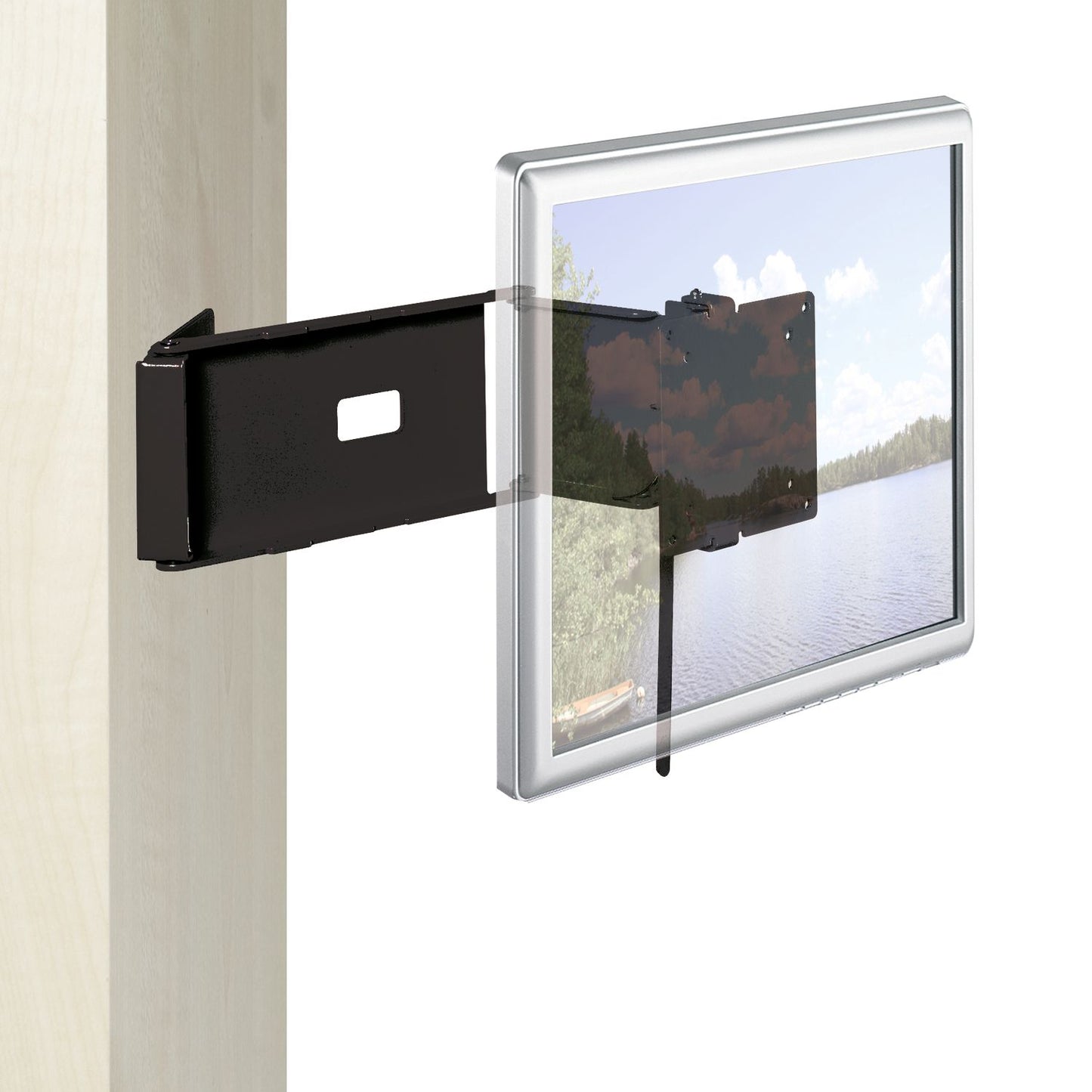 Caratec Flex CFW301S Support TV mural avec 3 points de pivot, verrouillable, noir