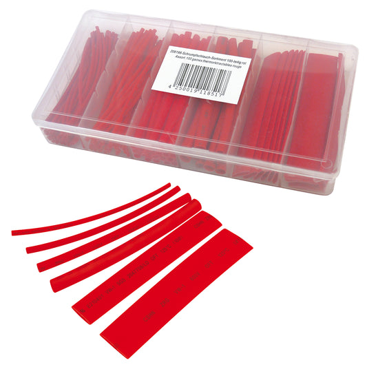 Assortiment de gaines thermorétractables, 100 pièces, couleur : rouge