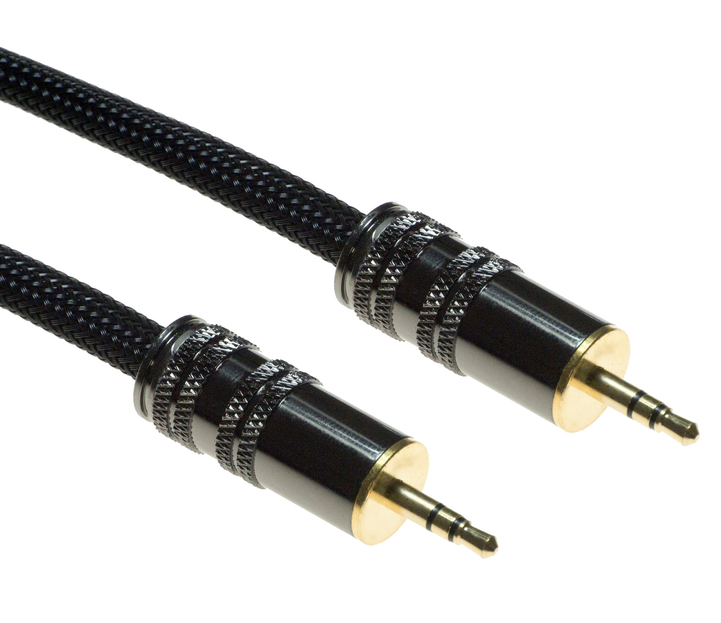 LYNDAHL câble audio haut de gamme nylon jack fiche métal plaqué or 1.5m
