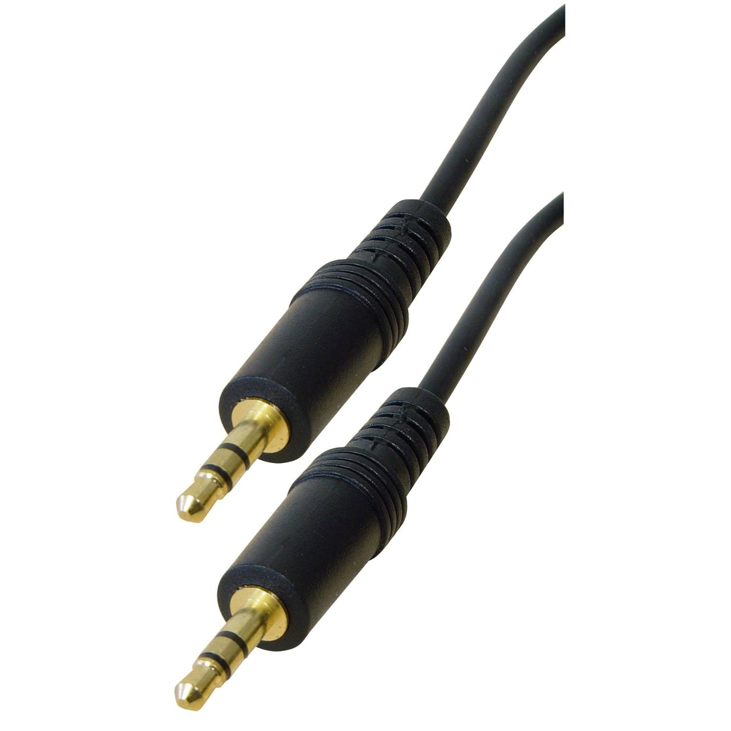 Câble de connexion 2x fiche jack 3,5 mm 1,5 m plaqué or St.