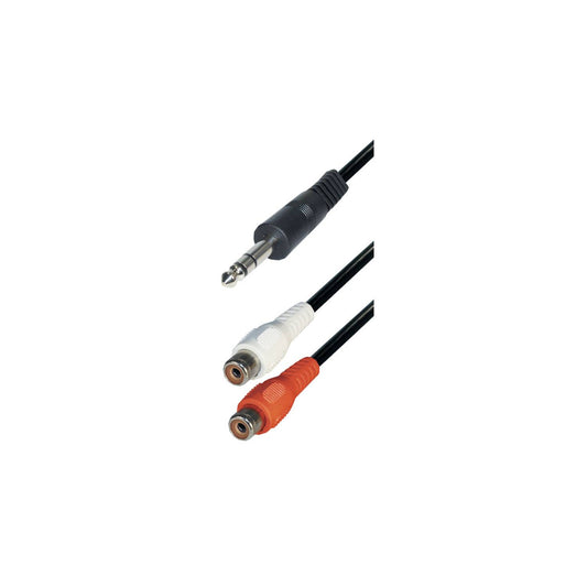Câble adaptateur fiche jack 6,3 mm vers 2 connecteurs Cinch