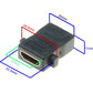 Lyndahl LKPA008 Adaptateur de montage sur panneau HDMI droit, adaptateur de panneau HDMI 1.4 F/F, plaqué or
