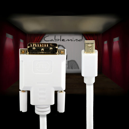 Câble adaptateur Cablemind Mini DisplayPort/DVI 1080p, différentes longueurs