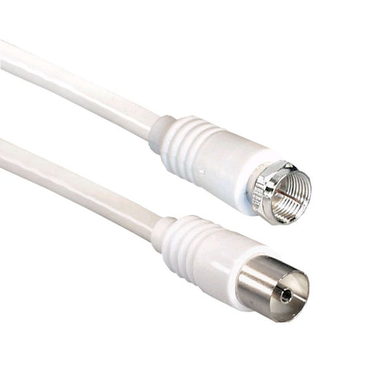 Câble d'antenne SAT Connecteur F vers antenne couplant différentes longueurs, blanc