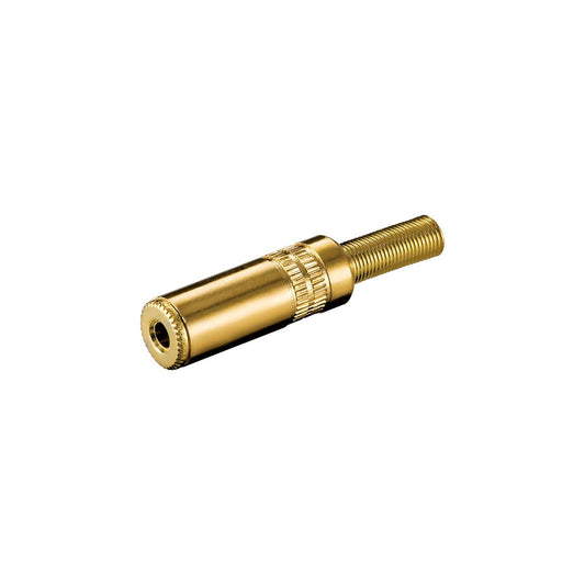 Couplage jack 3,5 mm stéréo, métal, plaqué or