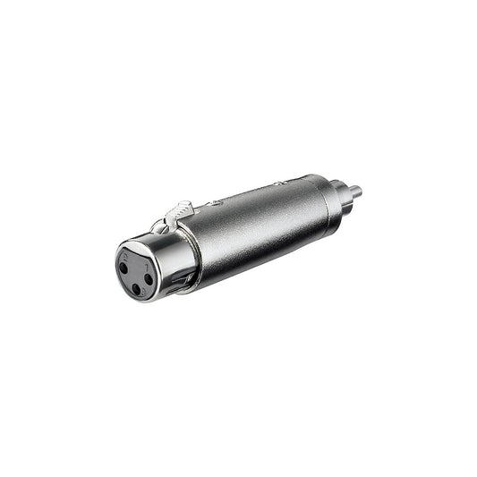 Adaptateur court couplage XLR, 3 pôles vers fiche Cinch