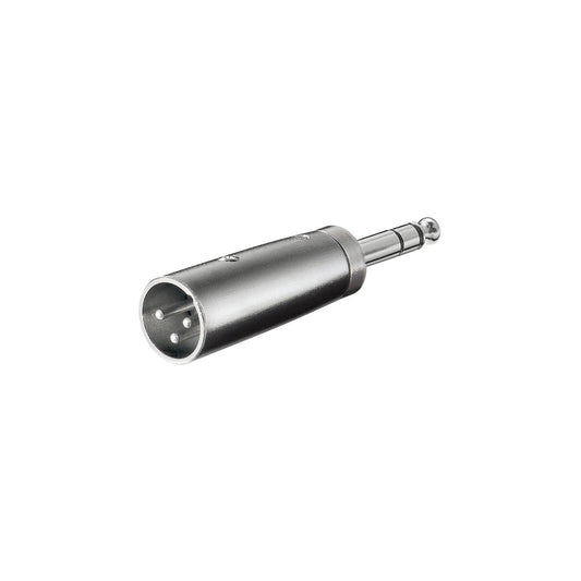 Adaptateur court fiche XLR, 3 broches vers fiche jack stéréo 6,3 m