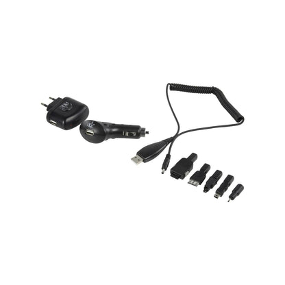 Chargeur USB 12/230V avec adaptateur pour téléphone portable