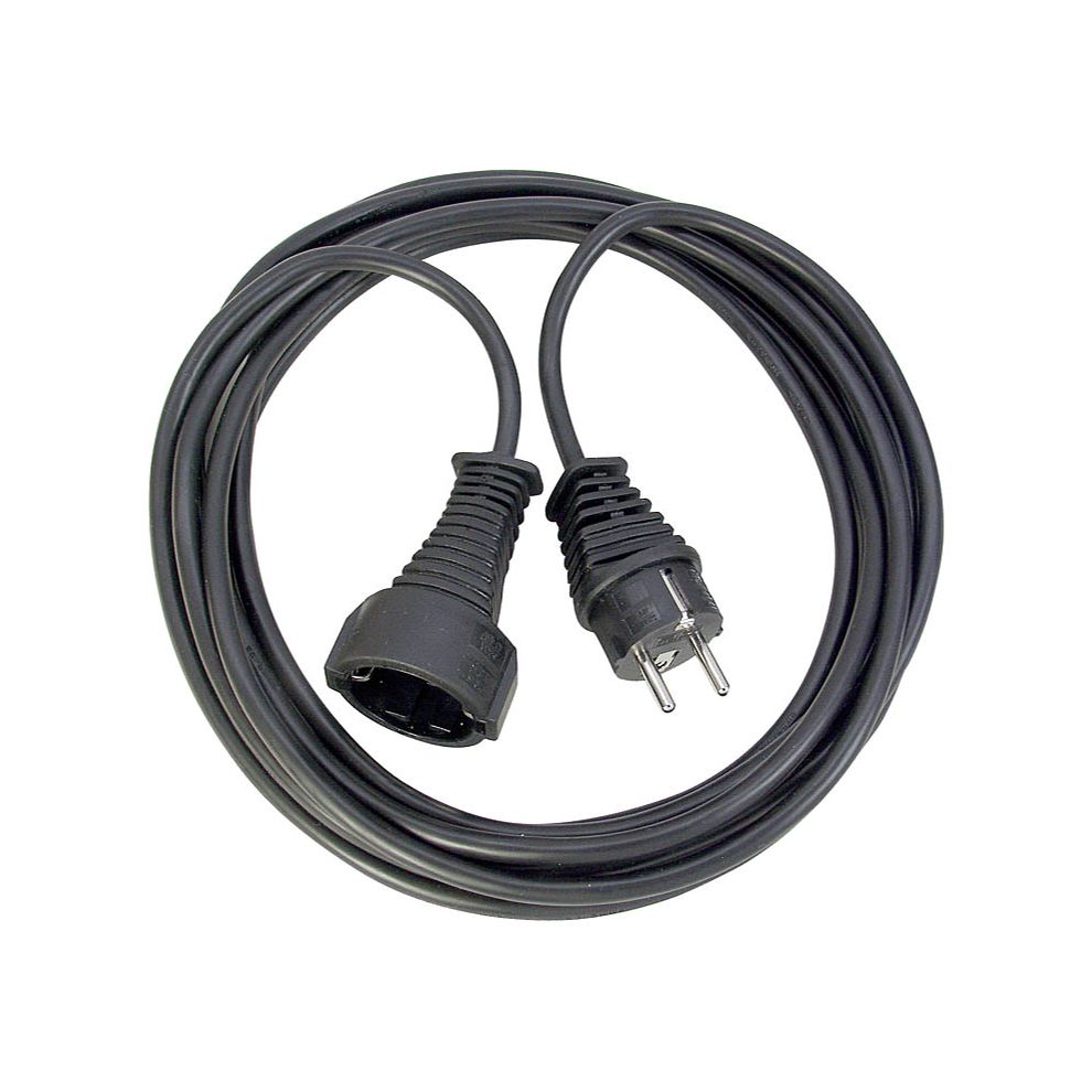 Câble de rallonge Brennenstuhl en noir/blanc, prise de contact de protection/couplage