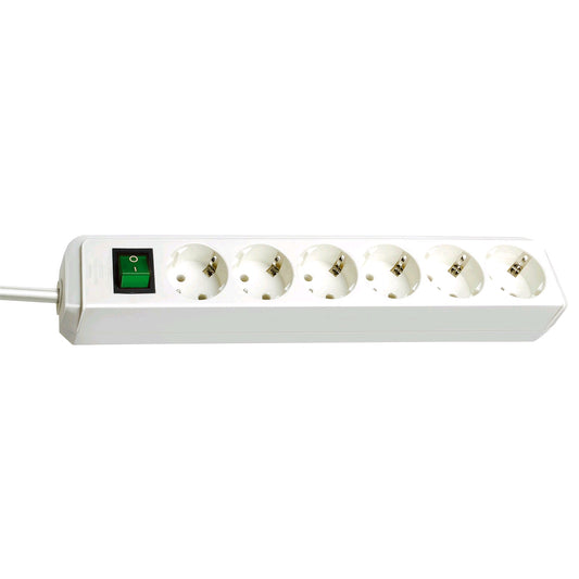 Multiprise Brennenstuhl Eco-Line avec interrupteur 6 voies 1,5m