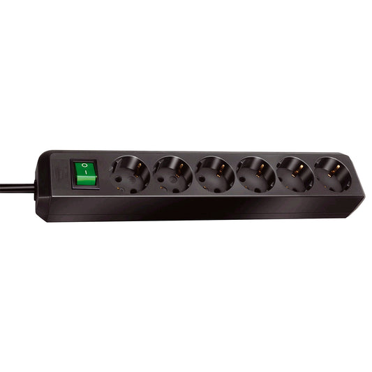 Multiprise Brennenstuhl Eco-Line avec interrupteur 6 voies 3m