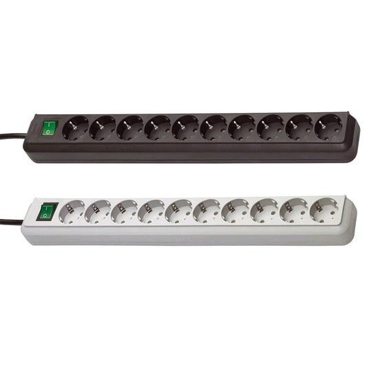 Bloc de prises Brennenstuhl Eco-Line avec interrupteur 10 fois 3m