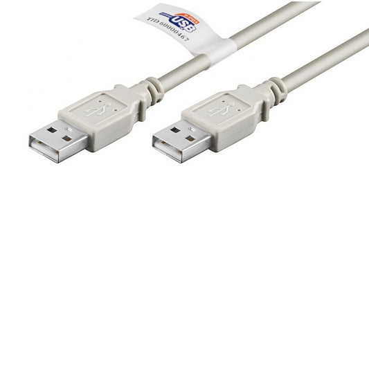 Câble de connexion USB 2.0 AA beige différentes longueurs, certifié