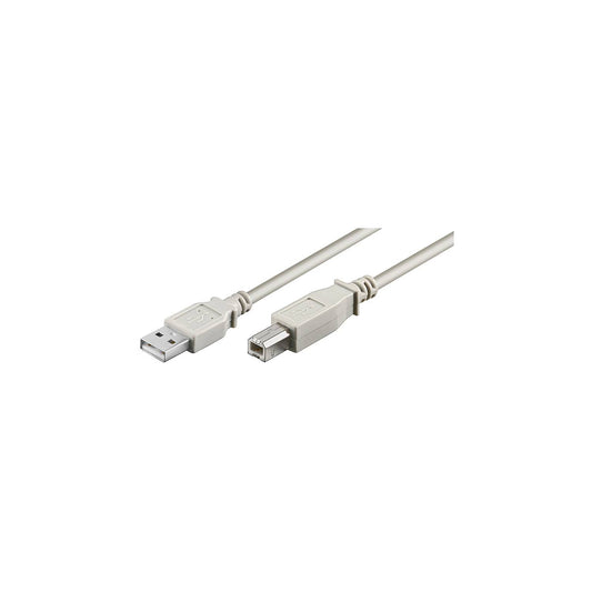 Câble de connexion USB 2.0 fiche A - fiche B, beige, différentes longueurs