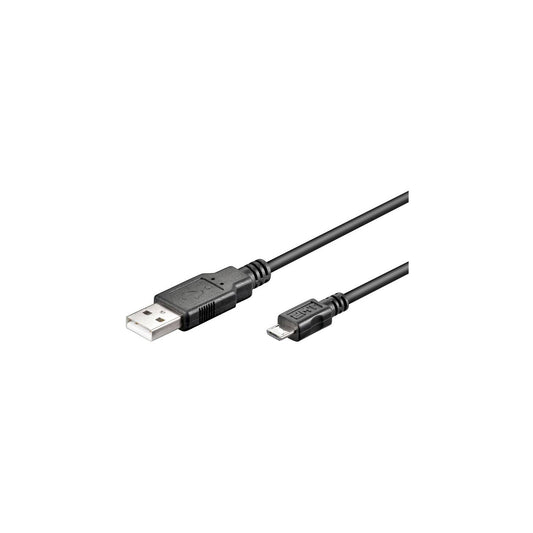 USB 2.0 A mâle vers micro USB B mâle, noir