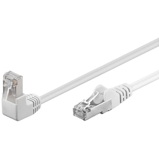 Câble réseau CAT 5e, coudé à 90°, F/UTP, gris