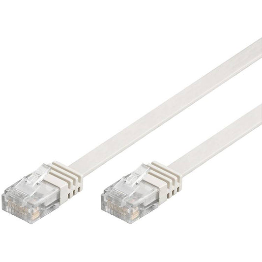 Câble réseau CAT 5e ; Câble plat, blanc