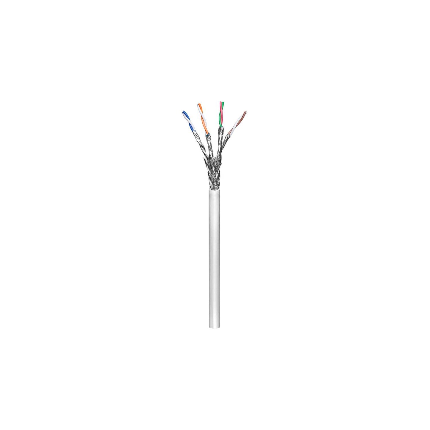 Câble d'installation CAT 7 305m, 4x2xAWG23/1 rigide, paires en feuille et blindage tressé