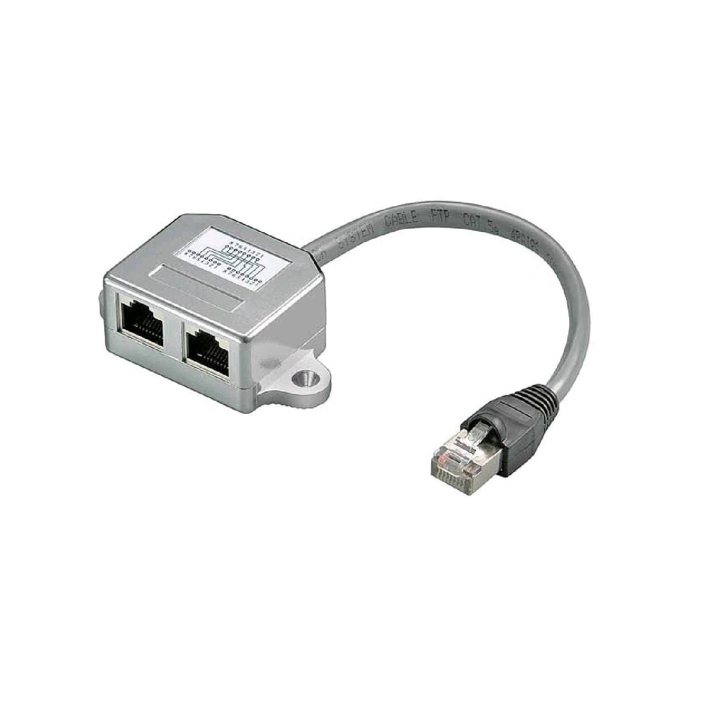 Adaptateur Goobay CAT T 2 x ISDN, 1x prise RJ45 2x prise RJ45